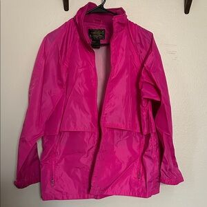 Vintage Eddie Bauer Hot Pink Windbreaker Rain Jacket Size Large